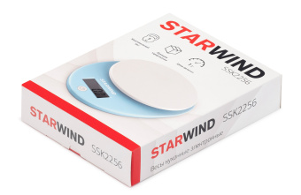 Весы кухонные электронные Starwind SSK2256 макс.вес:5кг голубой - купить недорого с доставкой в интернет-магазине