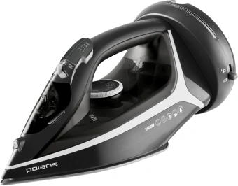 Утюг беспроводной Polaris PIR 2444K Cord[LESS] 2400Вт черный/серебристый - купить недорого с доставкой в интернет-магазине