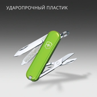 Нож перочинный Victorinox Classic SD Smashed Avocado (0.6223.43G) 58мм 7функц. подар.коробка - купить недорого с доставкой в интернет-магазине