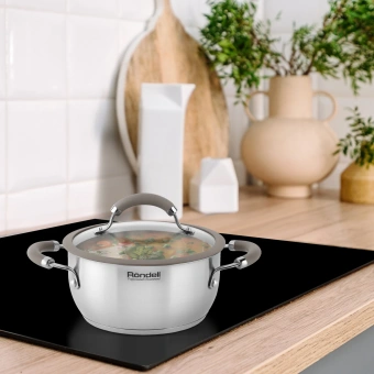 Кастрюля Rondell Balance RDS-753 2л. d=18см (с крышкой) стальной - купить недорого с доставкой в интернет-магазине