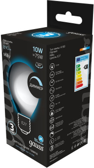 Лампа светодиодная Gauss Filament 179202210-D 10Вт цок.:E27 груша 220B 4100K св.свеч.бел.нейт. (упак.:1шт) - купить недорого с доставкой в интернет-магазине