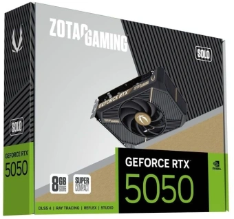 Видеокарта Zotac PCI-E 5.0 RTX 5050 SOLO 8GB NVIDIA GeForce RTX 5050 8Gb 128bit GDDR6 2572/20000 HDMIx1 DPx3 HDCP Ret - цена, купить или заказать с доставкой в интернет-магазине Видеокарта Zotac PCI-E 5.0 RTX 5050 SOLO 8GB NVIDIA GeForce RTX 5050 8Gb 128bit GDDR6 2572/20000 HDMIx1 DPx3 HDCP Ret - купить недорого с доставкой в интернет-магазине