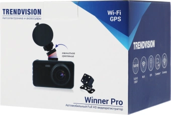 Видеорегистратор TrendVision Winner PRO черный 2Mpix 1080x1920 150гр. GPS MSTAR 8336 - купить недорого с доставкой в интернет-магазине