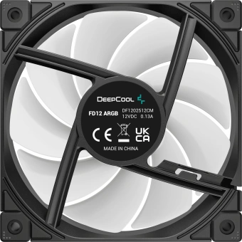 Вентилятор для корпуса Deepcool FD12 ARGB 120х120x25 черный 4-pin 26.9дБ (R-FD12-BKAPN1-G) Ret - купить недорого с доставкой в интернет-магазине