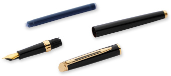 Ручка перьев. Waterman Hemisphere (CWS0920610) Mars Black GT F сталь нержавеющая подар.кор. - купить недорого с доставкой в интернет-магазине