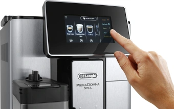 Кофемашина Delonghi Primadonna Soul ECAM610.74.MB 1450Вт черный/серебристый - купить недорого с доставкой в интернет-магазине