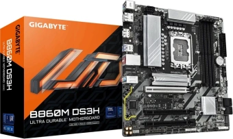 Материнская плата Gigabyte B860M DS3H Soc-1851 Intel B860 4xDDR5 mATX AC`97 8ch(7.1) 2.5Gg RAID+HDMI+DP - купить недорого с доставкой в интернет-магазине