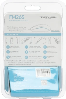 Мышь A4Tech Fstyler FM26S серебристый/белый оптическая 1600dpi silent USB для ноутбука 4but (FM26S USB (ICY WHITE)) - купить недорого с доставкой в интернет-магазине