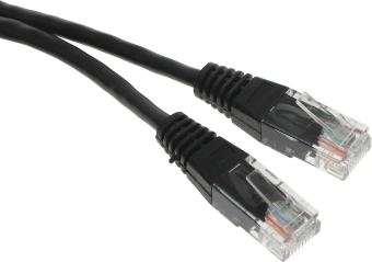 Патч-корд Lanmaster TWT-45-45-5.0-BK RJ-45 вил.-вилка RJ-45 кат.5E 5м черный ПВХ (уп.:1шт) - купить недорого с доставкой в интернет-магазине