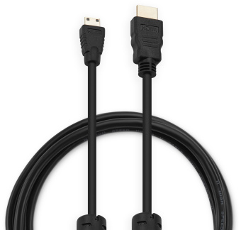 Кабель аудио-видео Buro HDMI 1.4 HDMI (m)/Mini HDMI (m) 1.8м. феррит.кольца позолоч.конт. черный (MINIHDMI-1.8M) - купить недорого с доставкой в интернет-магазине