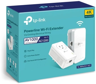 Сетевой адаптер Powerline TP-Link TL-WPA7617 Kit Gigabit Ethernet - купить недорого с доставкой в интернет-магазине
