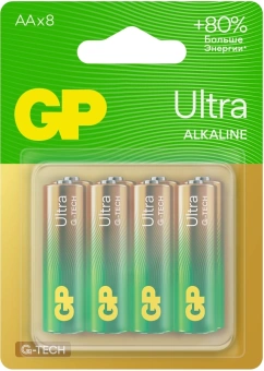 Батарея GP Ultra 15AUA21-2CRSBC8 AA (8шт) блистер - купить недорого с доставкой в интернет-магазине