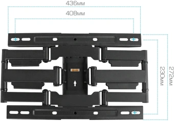 Кронштейн для телевизора Kromax Ultra Slim-101 черный 21"-70" макс.45кг настенный поворот и наклон - купить недорого с доставкой в интернет-магазине