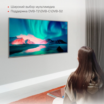 Телевизор LED Starwind 55" SW-LED55UG400 Яндекс.ТВ стальной 4K Ultra HD 60Hz DVB-T DVB-T2 DVB-C DVB-S DVB-S2 USB WiFi Smart TV - купить недорого с доставкой в интернет-магазине