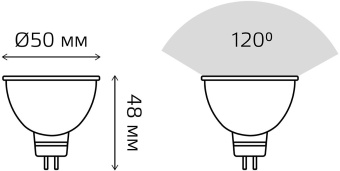 Лампа светодиодная Gauss 7Вт цок.:GU5.3 рефлек. 220B св.свеч.бел.теп. MR16 (упак.:1шт) (13517) - купить недорого с доставкой в интернет-магазине