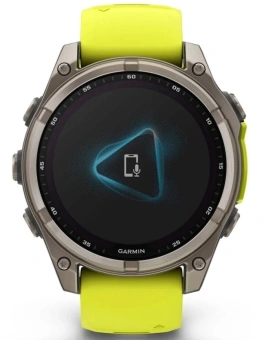 Смарт-часы Garmin Fenix 8 Solar 51мм 1.4" MIP корп.серебристый рем.желтый (010-02907-21) - купить недорого с доставкой в интернет-магазине