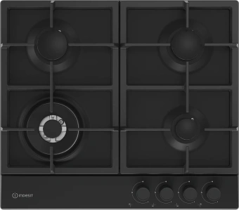 Газовая варочная поверхность Indesit THPM 642 WS/BL/I черный - купить недорого с доставкой в интернет-магазине