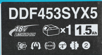 Дрель-шуруповерт Makita DDF453SYX5 аккум. патрон:быстрозажимной - купить недорого с доставкой в интернет-магазине