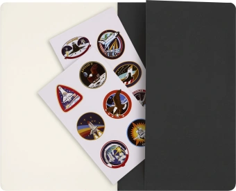 Блокнот Moleskine CAHIER NASA-INSPIRED SKCAHLP7063S2 Large 130х210мм 120стр. нелинованный мягкая обложка серебристый/черный Moon (2шт) - купить недорого с доставкой в интернет-магазине