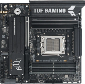 Материнская плата Asus TUF GAMING B850M-PLUS II Socket AM5 AMD B850 4xDDR5 mATX AC`97 8ch(7.1) 2.5Gg RAID+HDMI+DP - купить недорого с доставкой в интернет-магазине