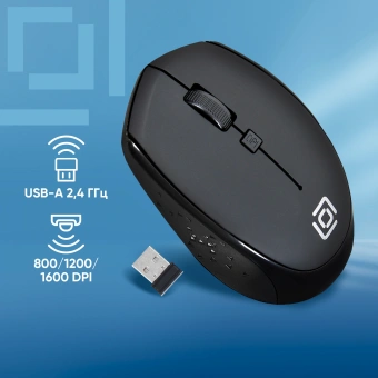 Мышь Оклик 488MW черный оптическая 1600dpi беспров. USB для ноутбука 4but (1196560) - купить недорого с доставкой в интернет-магазине