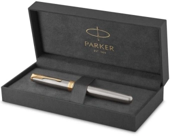 Ручка перьев. Parker Sonnet Core F527 (1931504) Stainless Steel GT F сталь нержавеющая подар.кор. - купить недорого с доставкой в интернет-магазине
