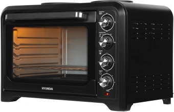 Мини-печь Hyundai MIO-HY098 42л. 1600Вт черный - купить недорого с доставкой в интернет-магазине