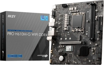 Материнская плата MSI PRO H610M-G WIFI DDR4 Soc-1700 Intel H610 2xDDR4 mATX AC`97 8ch(7.1) GbLAN+VGA+HDMI+DP - купить недорого с доставкой в интернет-магазине