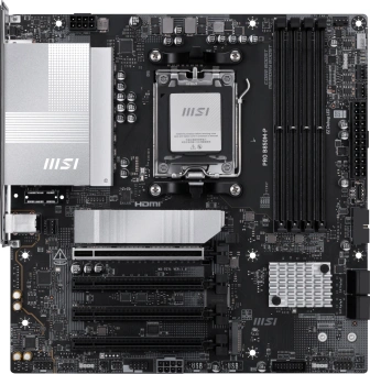 Материнская плата MSI PRO B850M-P Socket AM5 AMD B850 4xDDR5 mATX AC`97 8ch(7.1) 5Gigabit RAID+HDMI+DP - купить недорого с доставкой в интернет-магазине