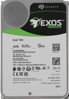 Жесткий диск Seagate SATA-III 24TB ST24000NM002H Exos X24 4KN (7200rpm) 512Mb 3.5" - купить недорого с доставкой в интернет-магазине