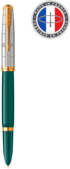 Ручка перьев. Parker 51 Premium (CW2169074) Forest Green GT F сталь нержавеющая подар.кор. - купить недорого с доставкой в интернет-магазине