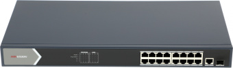 Коммутатор Hikvision DS-3E0518P-E(B) (L2) 17x1Гбит/с 1SFP 16PoE 16PoE+ 230W неуправляемый - купить недорого с доставкой в интернет-магазине