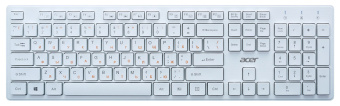 Клавиатура Acer OKW123 белый USB Multimedia (ZL.KBDEE.00D) - купить недорого с доставкой в интернет-магазине