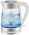 Чайник электрический Vitek VT-WK1030 1.7л. 2200Вт белый/серебристый корпус: стекло