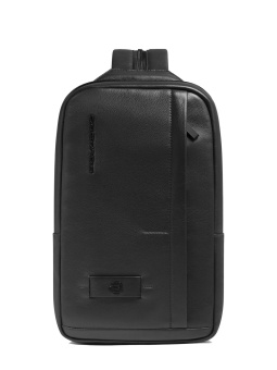 Рюкзак слинг мужской Piquadro Russel CA6764W137/N черный кожа - купить недорого с доставкой в интернет-магазине