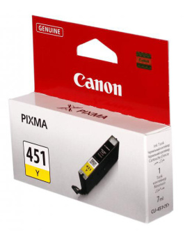 Картридж струйный Canon CLI-451Y 6526B001 желтый (329стр.) (7мл) для Canon Pixma iP7240/MG6340/MG5440 - купить недорого с доставкой в интернет-магазине