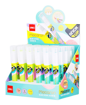 Клей-карандаш Deli EA23810 2.2гр/прозрачный дисплей картонный цветной Macaron - купить недорого с доставкой в интернет-магазине
