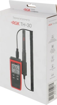 Термогигрометр RGK TH-30 портативный красный/черный (778626) - купить недорого с доставкой в интернет-магазине