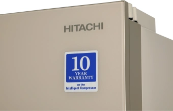 Холодильник Hitachi R-W660PUC7 GBE 2-хкамерн. бежевый стекло инвертер - купить недорого с доставкой в интернет-магазине