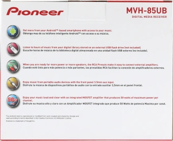 Автомагнитола Pioneer MVH-85UB 1DIN 4x50Вт RDS - купить недорого с доставкой в интернет-магазине