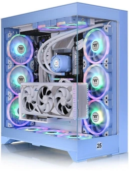 Корпус Thermaltake CTE E600MX Hydrangea синий без БП E-ATX 11x120mm 4x140mm 2xUSB3.0 audio bott PSU - купить недорого с доставкой в интернет-магазине