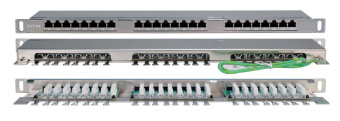 Патч-панель Hyperline PPHD-19-24-8P8C-C5E-SH-110D 19" 0,5U 24xRJ45 кат.5e FTP - купить недорого с доставкой в интернет-магазине