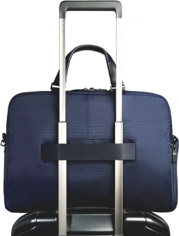 Деловая сумка Piquadro Orion CA6624S136/BLU с отделением для ноутбука 15.6" синяя ткань/натур.кожа - купить недорого с доставкой в интернет-магазине