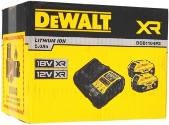 Батарея аккумуляторная DeWalt DCB1104P2 18В 5Ач Li-Ion (З/У в компл.) - купить недорого с доставкой в интернет-магазине