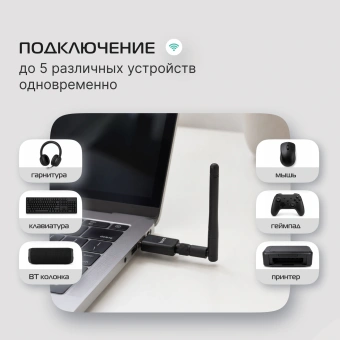 Адаптер USB Buro BU-BT40C BT4.0+EDR class 1 100м черный - купить недорого с доставкой в интернет-магазине