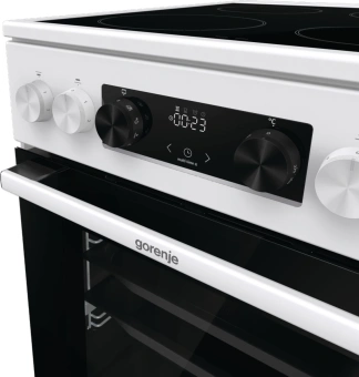 Плита Электрическая Gorenje GEC5C42WG белый стеклокерамика (без крышки) - купить недорого с доставкой в интернет-магазине