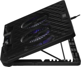 Подставка для ноутбука Digma D-NCP170-2x110 18" 400x288x45мм 52дБ 2xUSB 2x 110ммFAN 1100г Fan-control металл/пластик черный - купить недорого с доставкой в интернет-магазине