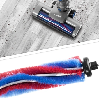 Пылесос ручной Kitfort КТ-541-1 120Вт синий/серый - купить недорого с доставкой в интернет-магазине
