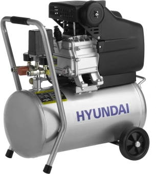 Компрессор поршневой Hyundai HYC 23224LMS масляный 130л/мин 24л 1500Вт серебристый/черный - купить недорого с доставкой в интернет-магазине