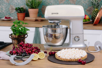 Кухонная машина Gorenje Retro MMC1000RL планетар.вращ. 1000Вт бежевый - купить недорого с доставкой в интернет-магазине